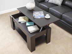 GFW GFW Arvika Espresso Lift Up Coffee Table (Flat Packed)