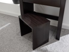 GFW GFW Hobson Espresso 1 Drawer Mirrored Storage Unit and Stool (Flat Packed)