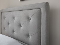 GFW GFW Hollywood 3ft Single Stone Grey Upholstered Fabric Ottoman Bed Frame