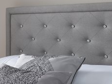 GFW GFW Hollywood 4ft6 Double Stone Grey Upholstered Fabric Ottoman Bed Frame