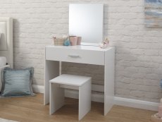 GFW GFW Julia White Dressing Table and Stool (Flat Packed)