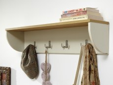 GFW GFW Lancaster Cream and Oak Wall Rack (Flat Packed)
