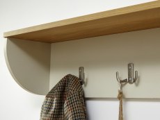 GFW GFW Lancaster Cream and Oak Wall Rack (Flat Packed)