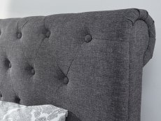 GFW GFW Layla 4ft6 Double Charcoal Grey Upholstered Fabric Ottoman Bed Frame