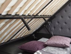 GFW GFW Layla 4ft6 Double Charcoal Grey Upholstered Fabric Ottoman Bed Frame