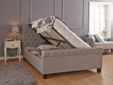 GFW GFW Layla 4ft6 Double Silver Grey Upholstered Fabric Ottoman Bed Frame