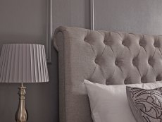 GFW GFW Layla 4ft6 Double Silver Grey Upholstered Fabric Ottoman Bed Frame