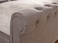 GFW GFW Layla 4ft6 Double Silver Grey Upholstered Fabric Ottoman Bed Frame