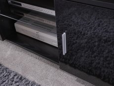 GFW GFW Lima Black High Gloss 2 Door TV Cabinet (Flat Packed)