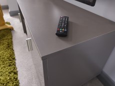 GFW GFW Lima Grey High Gloss 2 Door TV Cabinet (Flat Packed)