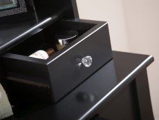 GFW GFW Lumberton Black 3 Drawer Dressing Table and Stool (Flat Packed)