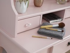 GFW Lumberton Dusty Pink 3 Drawer Dressing Table and Stool (Flat Packed)