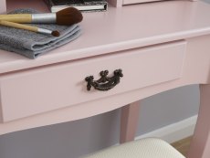 GFW GFW Lumberton Dusty Pink 3 Drawer Dressing Table and Stool (Flat Packed)