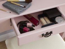 GFW GFW Lumberton Dusty Pink 3 Drawer Dressing Table and Stool (Flat Packed)