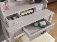 GFW GFW Lumberton Grey 3 Drawer Dressing Table and Stool (Flat Packed)
