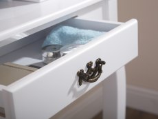 GFW GFW Lumberton White 3 Drawer Dressing Table and Stool (Flat Packed)