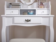 GFW GFW Lumberton White 3 Drawer Dressing Table and Stool (Flat Packed)