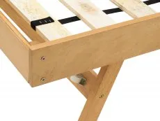 GFW GFW Madrid Oak Wooden Trundle Under Bed Frame