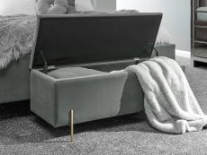 GFW GFW Mystica Grey Ottoman Storage Bench (Flat Packed)