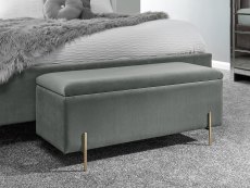 GFW GFW Mystica Grey Ottoman Storage Bench (Flat Packed)