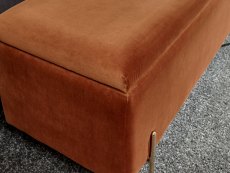 GFW GFW Mystica Russet Orange Upholstered Fabric Ottoman Storage Bench (Flat Packed)