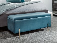 GFW GFW Mystica Teal Ottoman Storage Bench (Flat Packed)
