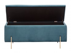 GFW GFW Mystica Teal Ottoman Storage Bench (Flat Packed)