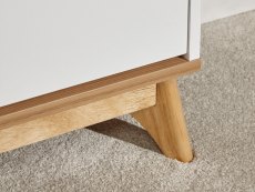 GFW GFW Nordica Oak and White Shoe Cabinet (Flat Packed)