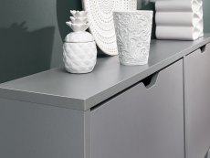GFW GFW Osaka Grey 4 Drawer Narrow Shoe Cabinet (Flat Packed)