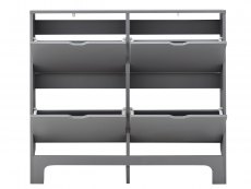 GFW GFW Osaka Grey 4 Drawer Narrow Shoe Cabinet (Flat Packed)