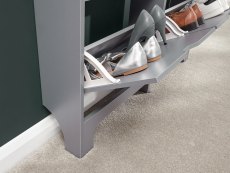 GFW GFW Osaka Grey 6 Drawer Narrow Shoe Cabinet (Flat Packed)
