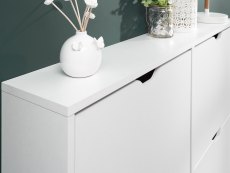 GFW GFW Osaka White 6 Drawer Narrow Shoe Cabinet (Flat Packed)