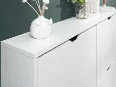 GFW GFW Osaka White 6 Drawer Narrow Shoe Cabinet