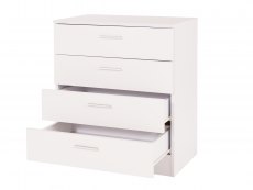 GFW GFW Ottawa White High Gloss 4 Drawer Chest of Drawers (Flat Packed)