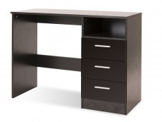 GFW GFW Ottawa Black High Gloss 3 Drawer Study Desk (Flat Packed)