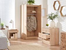 GFW GFW Panama Oak 3 Piece Bedroom Furniture Package (Flat Packed)