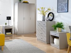 GFW GFW Panama Grey 4 Piece Bedroom Furniture Package (Flat Packed)