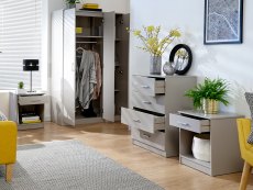 GFW GFW Panama Grey 4 Piece Bedroom Furniture Package (Flat Packed)