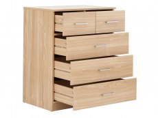 GFW GFW Panama Oak 4 Piece Bedroom Furniture Package (Flat Packed)