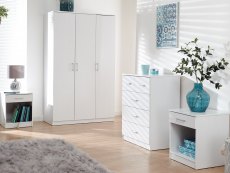 GFW GFW Panama White 4 Piece Bedroom Furniture Package (Flat Packed)