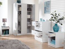 GFW GFW Panama White 4 Piece Bedroom Furniture Package (Flat Packed)