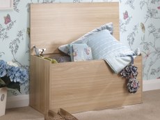 GFW GFW Panama Oak Blanket Box (Flat Packed)