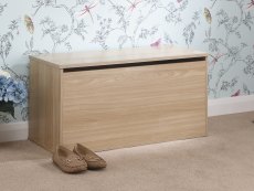GFW GFW Panama Oak Blanket Box (Flat Packed)