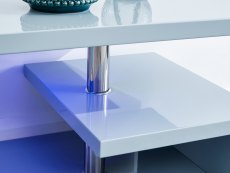 GFW Polar Grey High Gloss LED Coffee Table (Flat Packed)