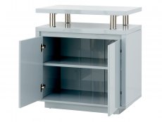 GFW GFW Polar Grey High Gloss 2 Door Sideboard with LED (Flat Packed)