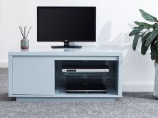 GFW GFW Polar Grey High Gloss 1 Door TV Cabinet with LED (Flat Packed)