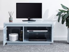 GFW GFW Polar Grey High Gloss 1 Door TV Cabinet with LED (Flat Packed)