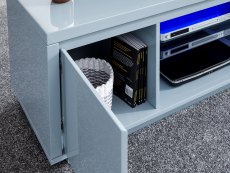 GFW GFW Polar Grey High Gloss 1 Door TV Cabinet with LED (Flat Packed)