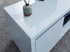 GFW GFW Polar Grey High Gloss 1 Door TV Cabinet with LED (Flat Packed)