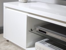 GFW GFW Polar White High Gloss 1 Door TV Cabinet with LED (Flat Packed)